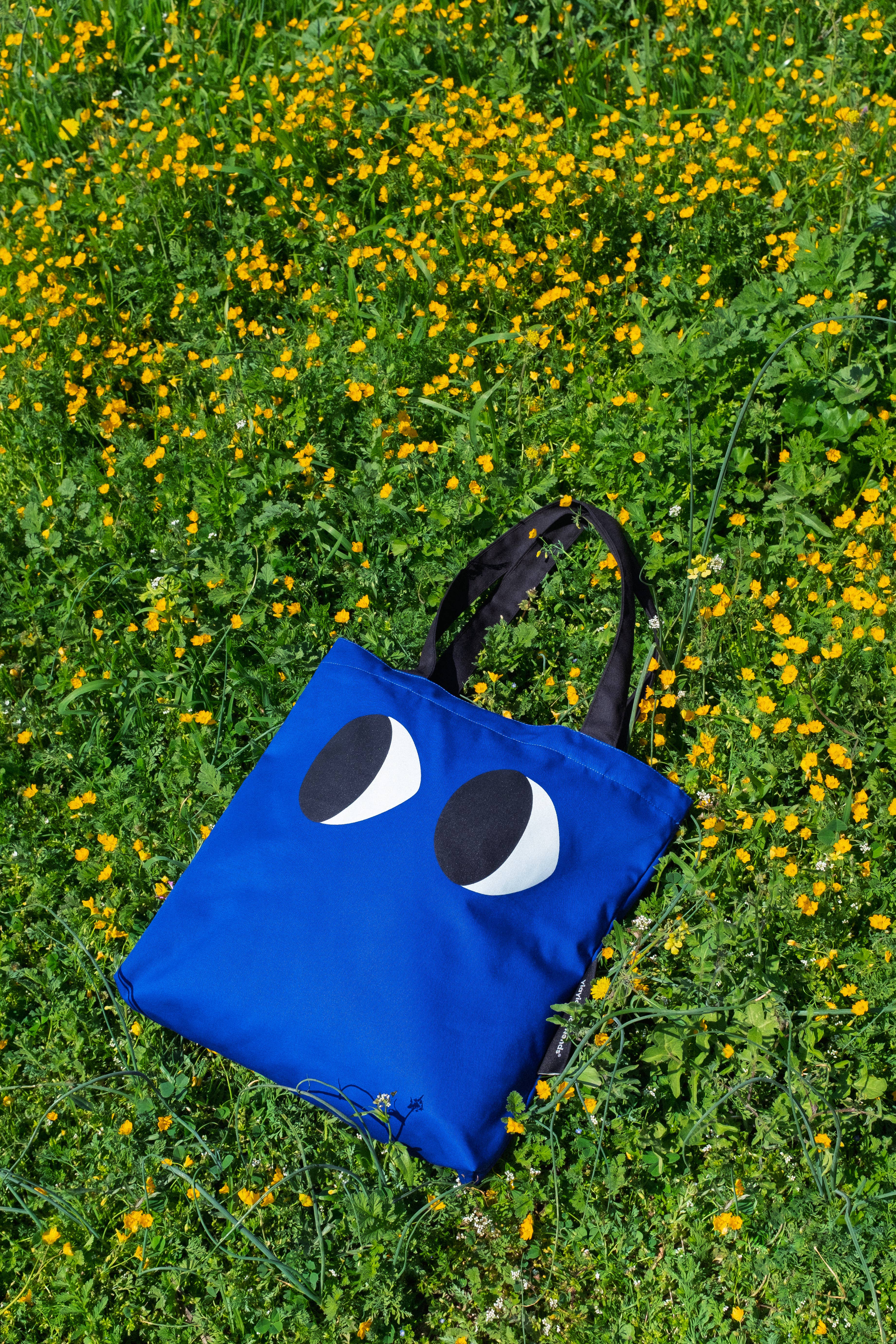 yiayia and friends - Vendita all'ingrosso Borsa tote - Donna - Borsa tote blu con occhi yiayia2