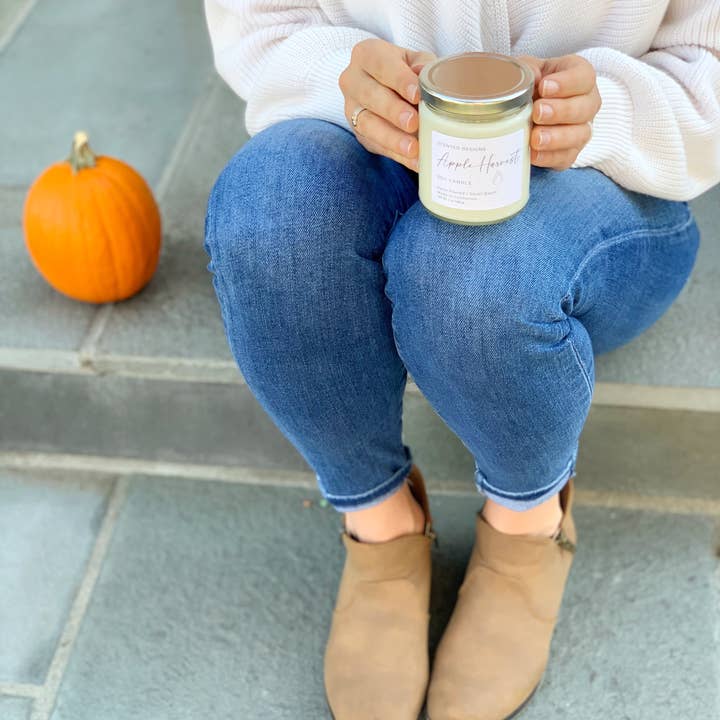 Scented Designs Candle Co - Wholesale Jar/Filled Candle - Apple Harvest Soy Candle - 7oz Signature Jar2