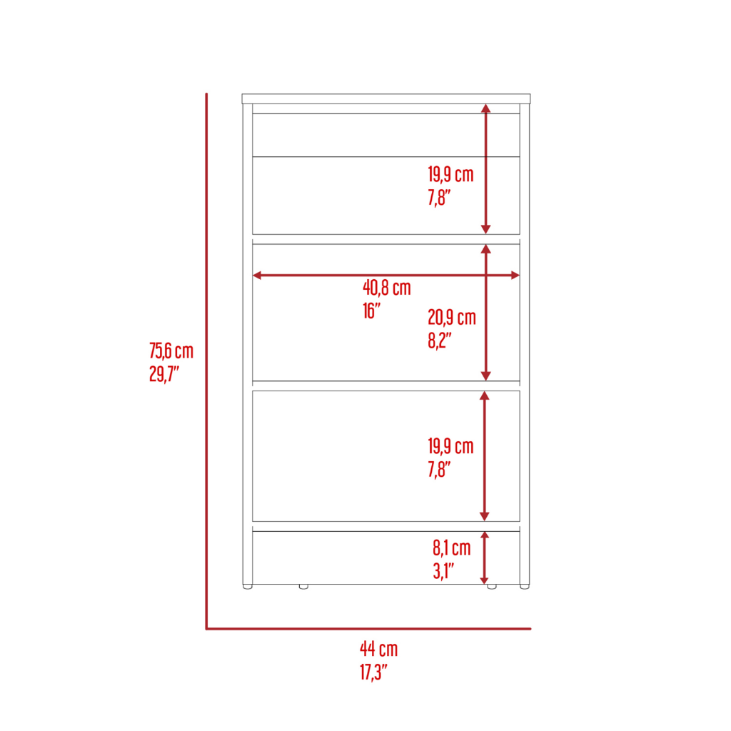 Treevol Furniture - Wholesale Cabinet - Jannes Linen Cabinet, Four Shelves, White/Light oak Finish7