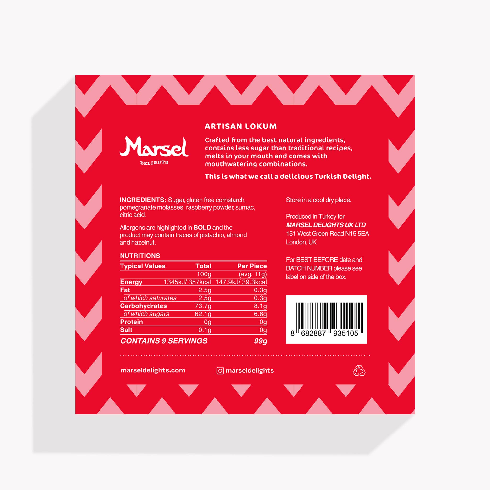 Marsel Delights - Wholesale Gummy - POMEGRANATE with RASPBERRY & SUMAC Lokum2