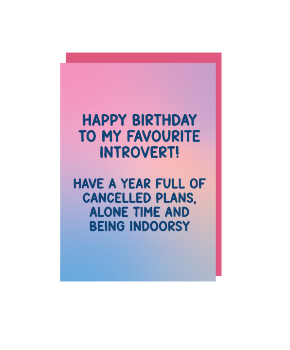 Fluffmallow (Custom duties for USA are pre-paid by us) – postal de parabéns por atacado – Cartão de Aniversário para Introvertido0