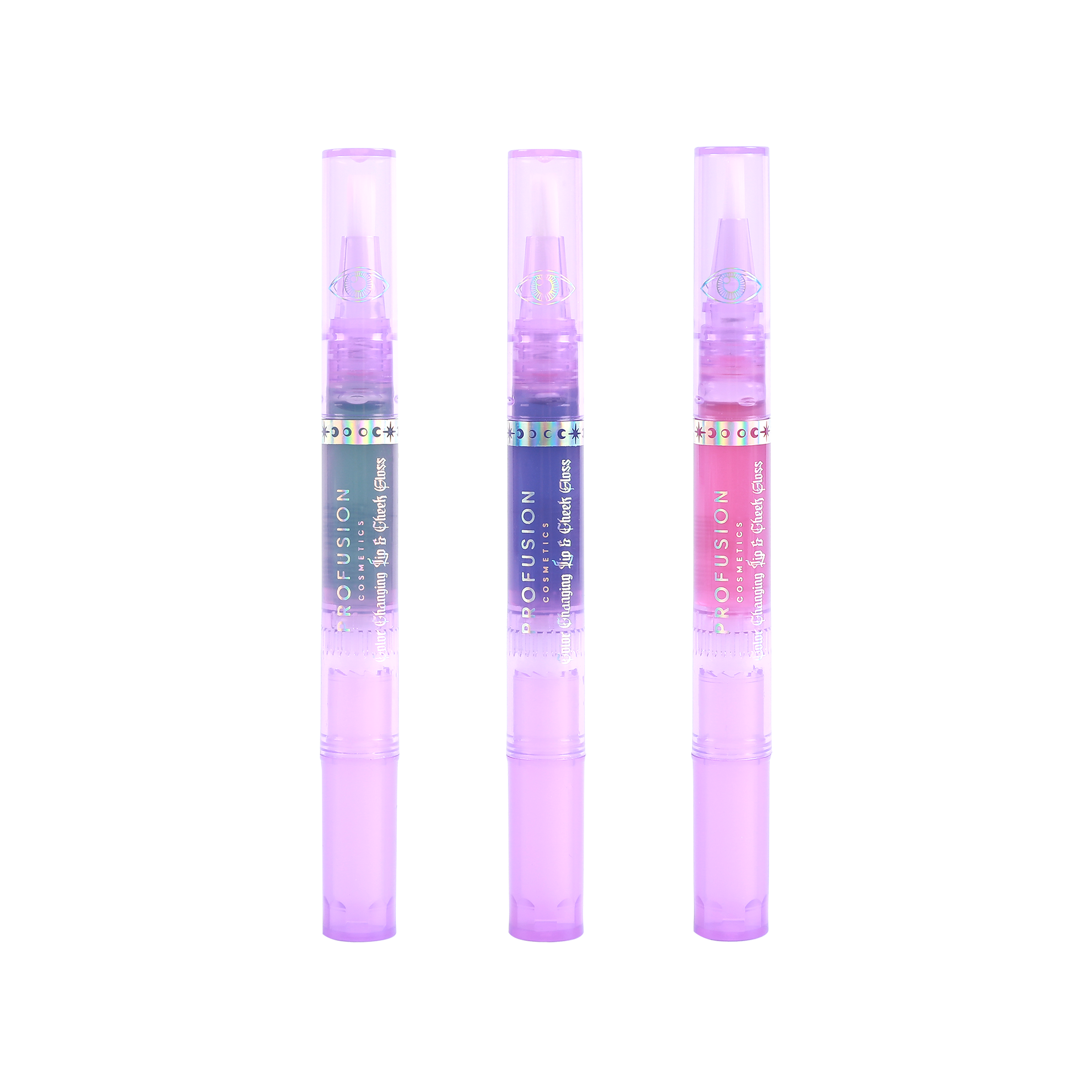 Profusion Cosmetics - Wholesale Lip Gloss - Mood Gloss -3PC Colour Changing Non-Sticky Lip & Cheek Gloss3
