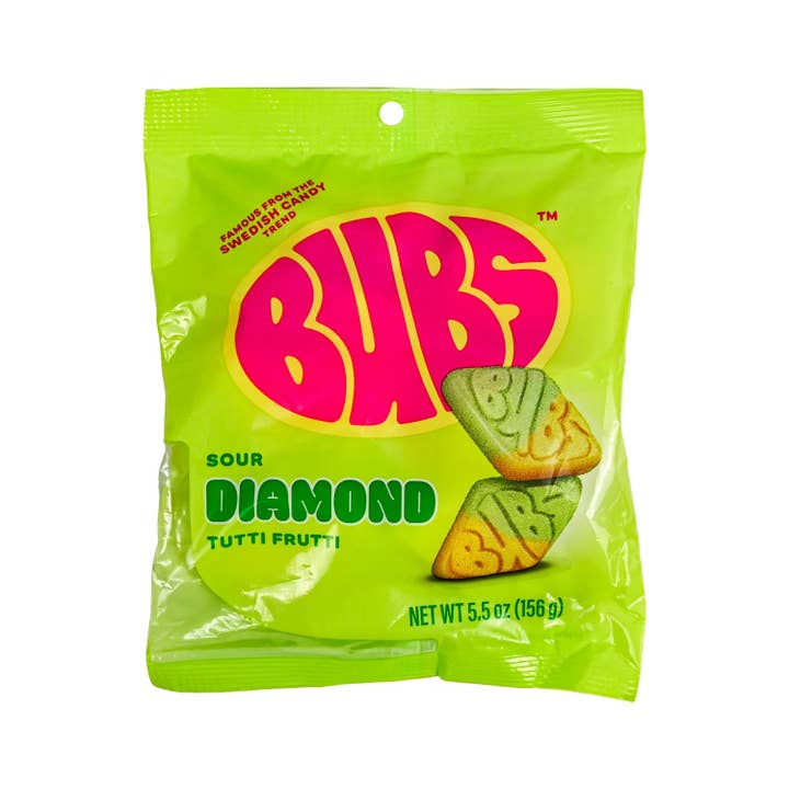 Bubs Tutti Frutti Sour Swedish Gummy 156g (Sweden) for wholesale by Global Bite Co