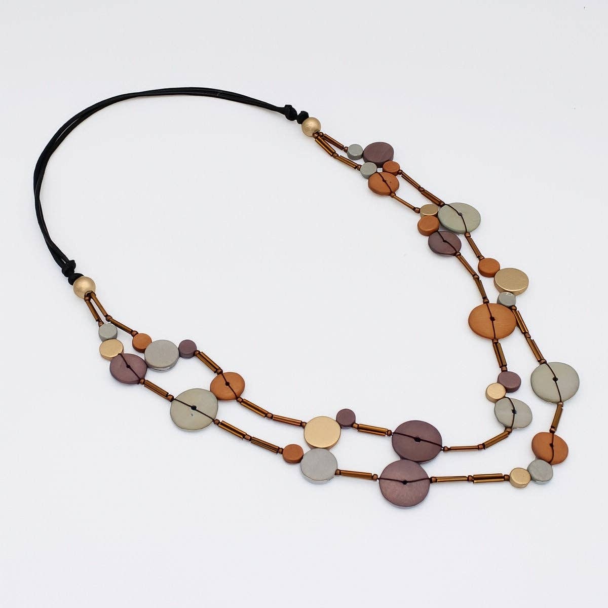 Sylca Designs - Wholesale Beaded/Pearl Necklace - Rust Cerelia Splendor Necklace2