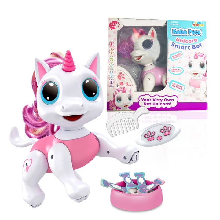 USA Toyz - Wholesale Electronic Toy - Kids & Baby - Robo Pet Unicorn STEM Learning (White)