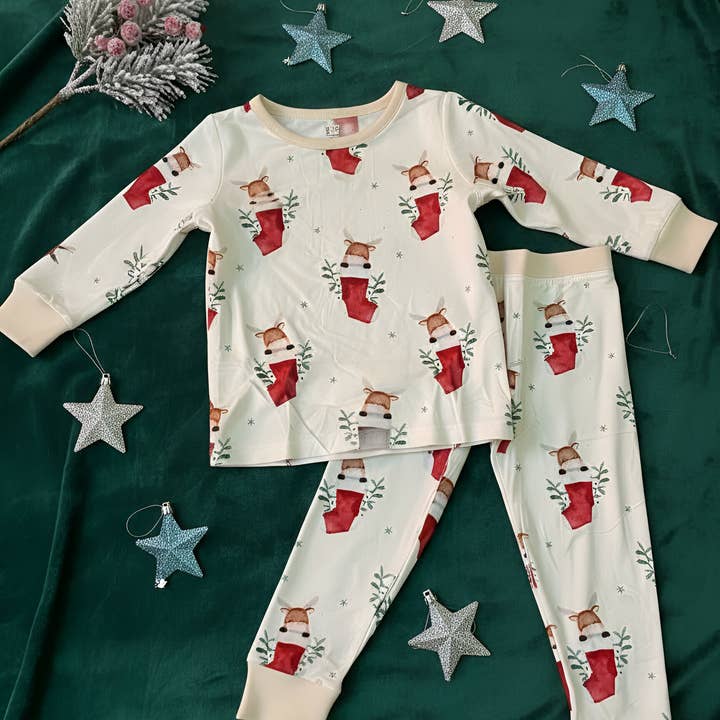 Kids Bamboo 2 piece Pajamas- Holiday print and other Purchase Wholesale big dreams little jammies. Free Returns & Net 60 Terms on Faire trending on Faire.