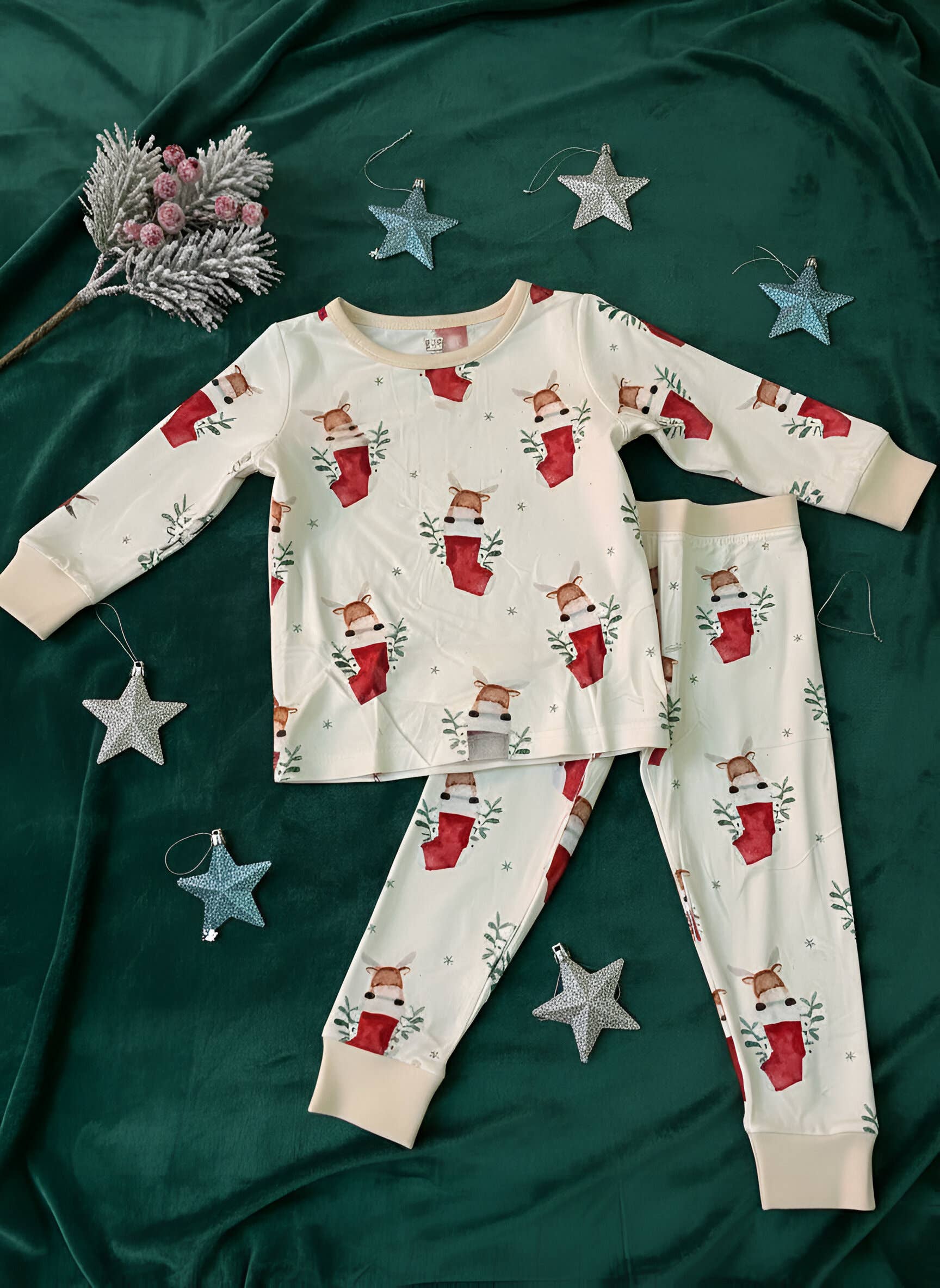 Dreamline - Wholesale Sleepwear Set - Kids - Kids Bamboo 2 piece Pajamas- Holiday print