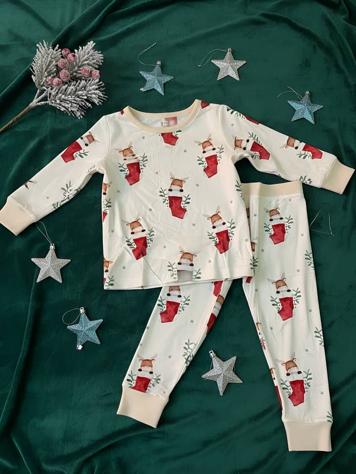 Dreamline - Wholesale Sleepwear Set - Kids - Kids Bamboo 2 piece Pajamas- Holiday print0