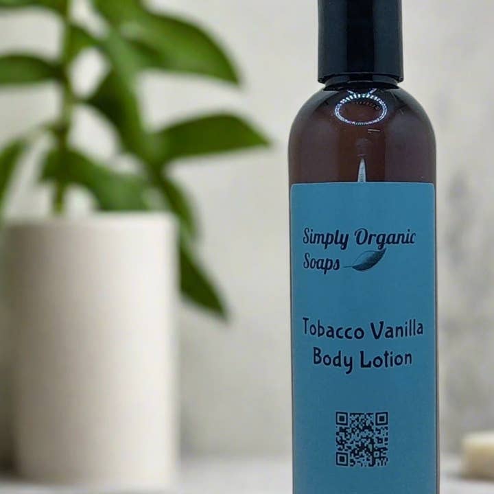 Tobacco Vanilla Body Lotion for wholesale by Simply Organic Soaps
