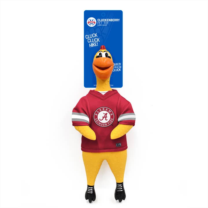 Little Earth Productions - Wholesale Pet Squeaky Toy - Dog - NCAA Alabama Crimson Tide Rubber Chicken Pet Toy