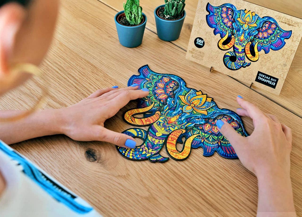 Woodlika - Wholesale Puzzle - Kids - Sacred Elephant Jigsaw Puzzle | Magic Animals3