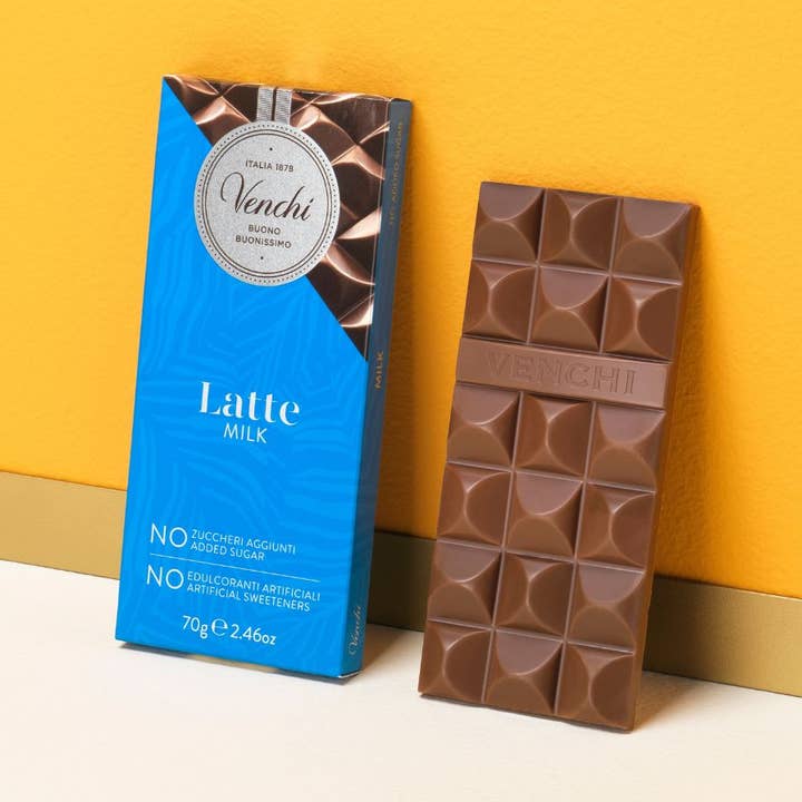 Venchi - Wholesale Chocolate Bar - No Added Sugar Milk Chocolate Bar - Italian Luxury Chocolate0