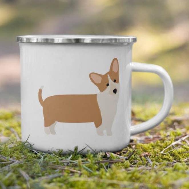 Tasse Fawn Corgi emailliert für den Großhandel von Nana + Belle