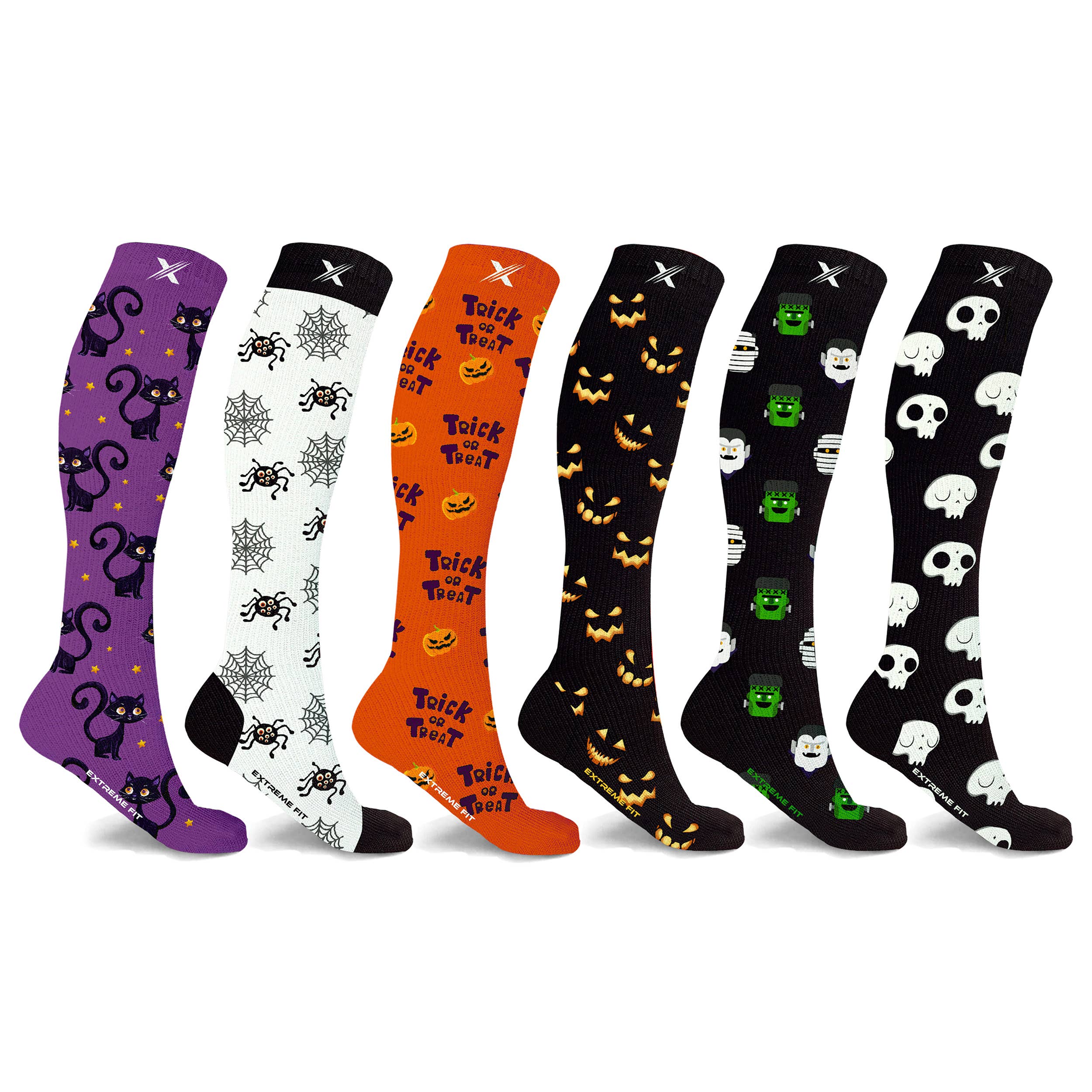 Extreme Fit Wholesale – wholesale Socks – Unisex – NOVELTY COLLECTION COMPRESSION SOCKS - 6 ASST STYLES16