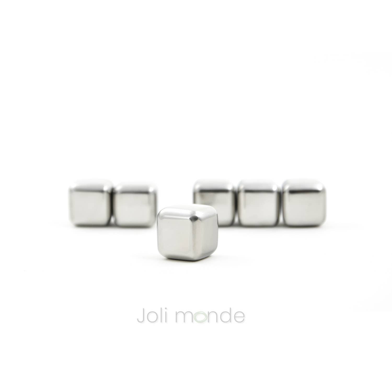 Joli Monde - Wholesale Ice Tray/Mold - Set of 6 stainless steel ice cubes1