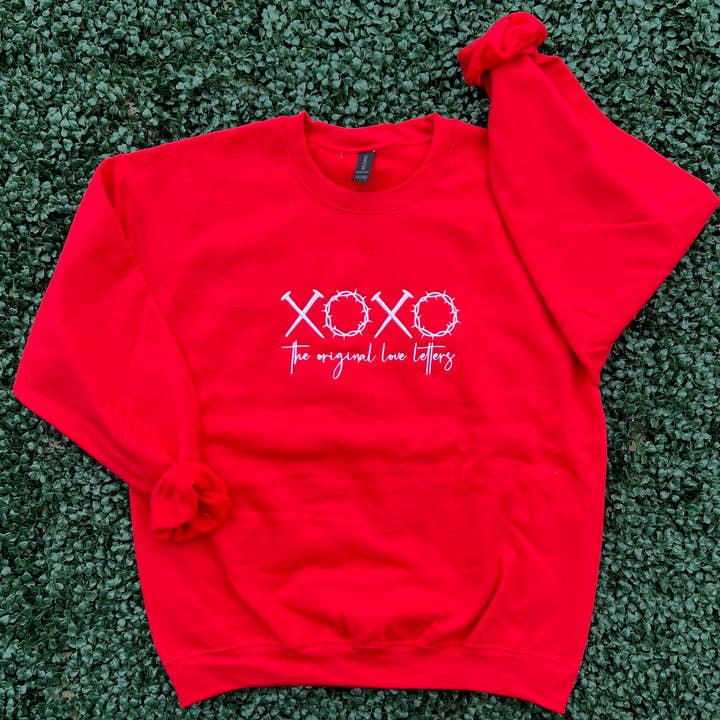 EMBROIDERED: XOXO Original Love Letters on Gildan Red for wholesale by RMN Wholesale