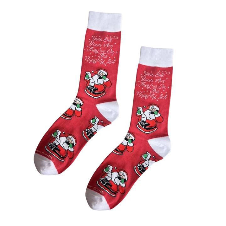 Barrel Down South – wholesale Strumpor - Unisex – You Bet Your Ass Naughty List Roliga julstrumpor