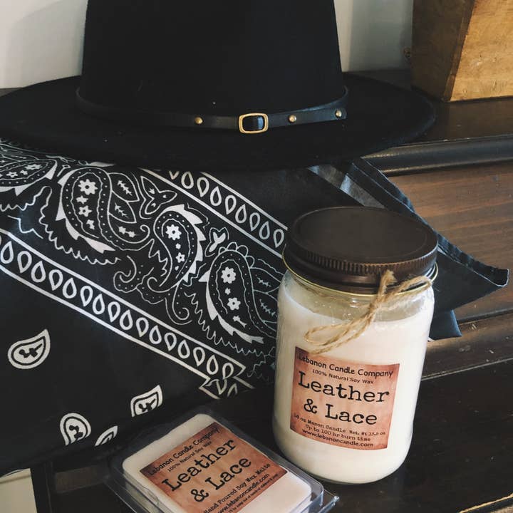 Lebanon Candle Company - Wholesale Jar/Filled Candle - Leather & Lace Candle1