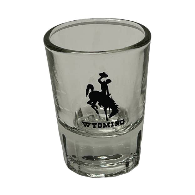 2oz. Deluxe Glass Shot with Wyoming Logo - SV-51 for wholesale by Mixitology