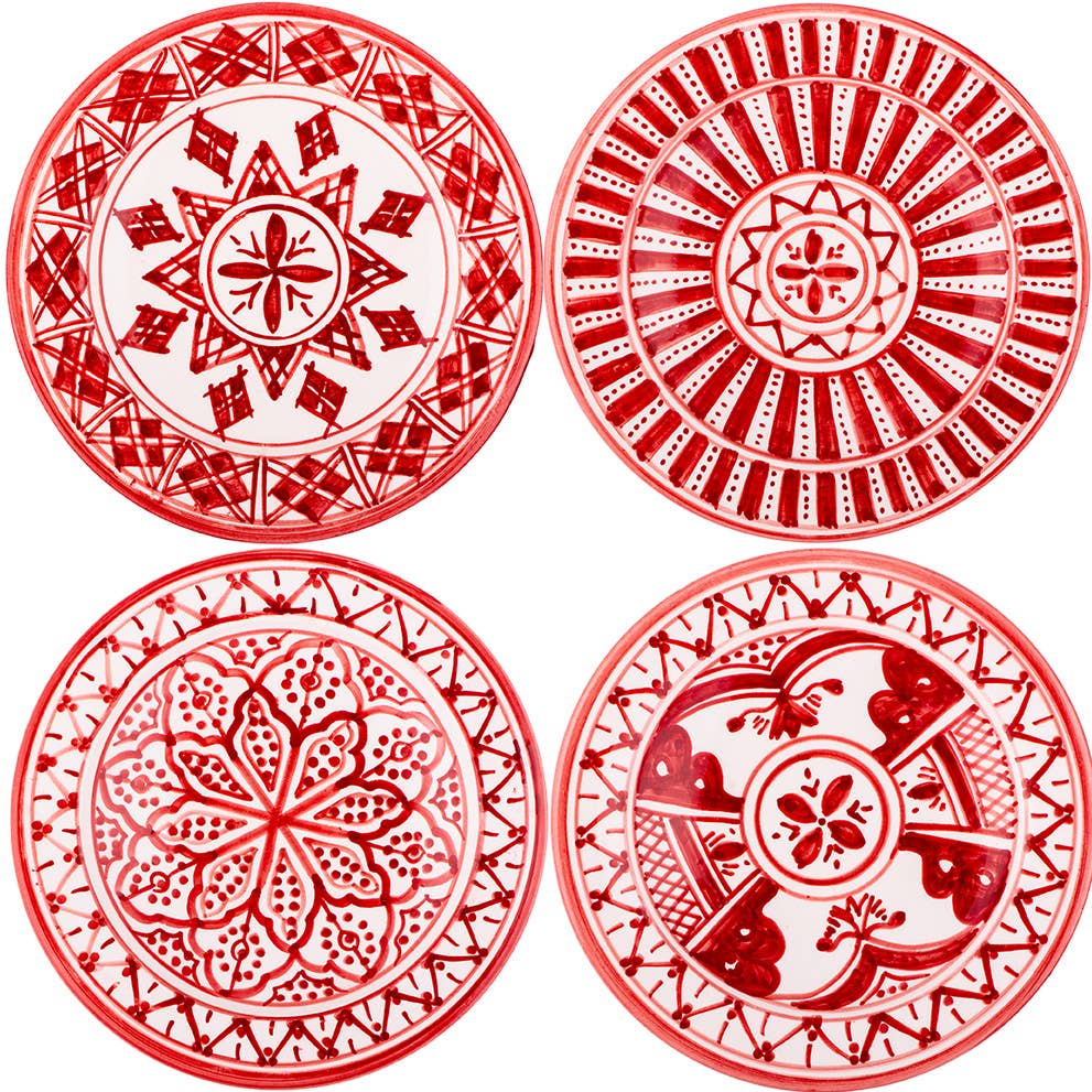 atelierBOEMIA - Wholesale Appetizer Serveware - Safi  Ceramic  Appetizer  Plates -  Set  of  4  Patterns4