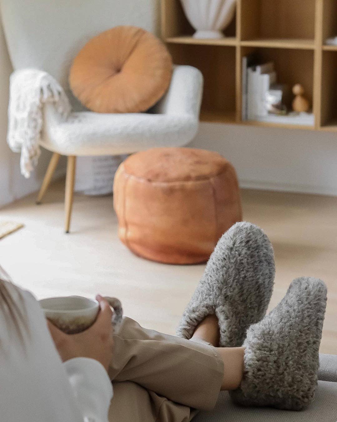 The Cozy Sheep - Wholesale Slides - Women's - Wool slippers — Light grey (Low model)2