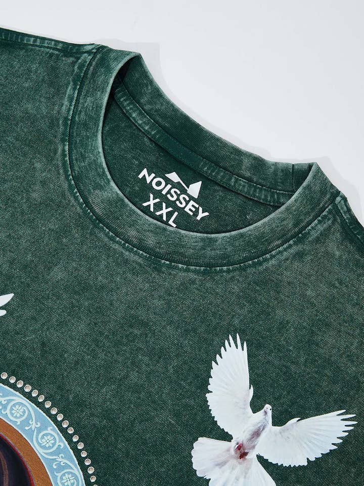 NOISSEY - Venta al por mayor Camiseta serigrafiada - Unisex - OBSTACLES & DANGERS© Black Madonna and Child Color Cuatricromía