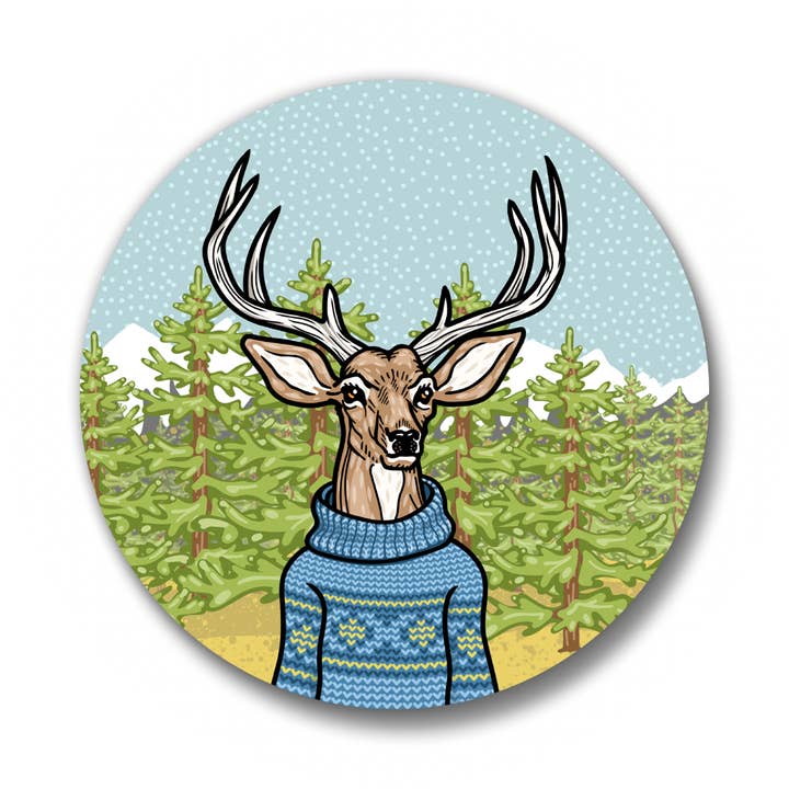 Favorite Sweater Deer Bottle Opener – Magnetic for wholesale by Two Little Fruits