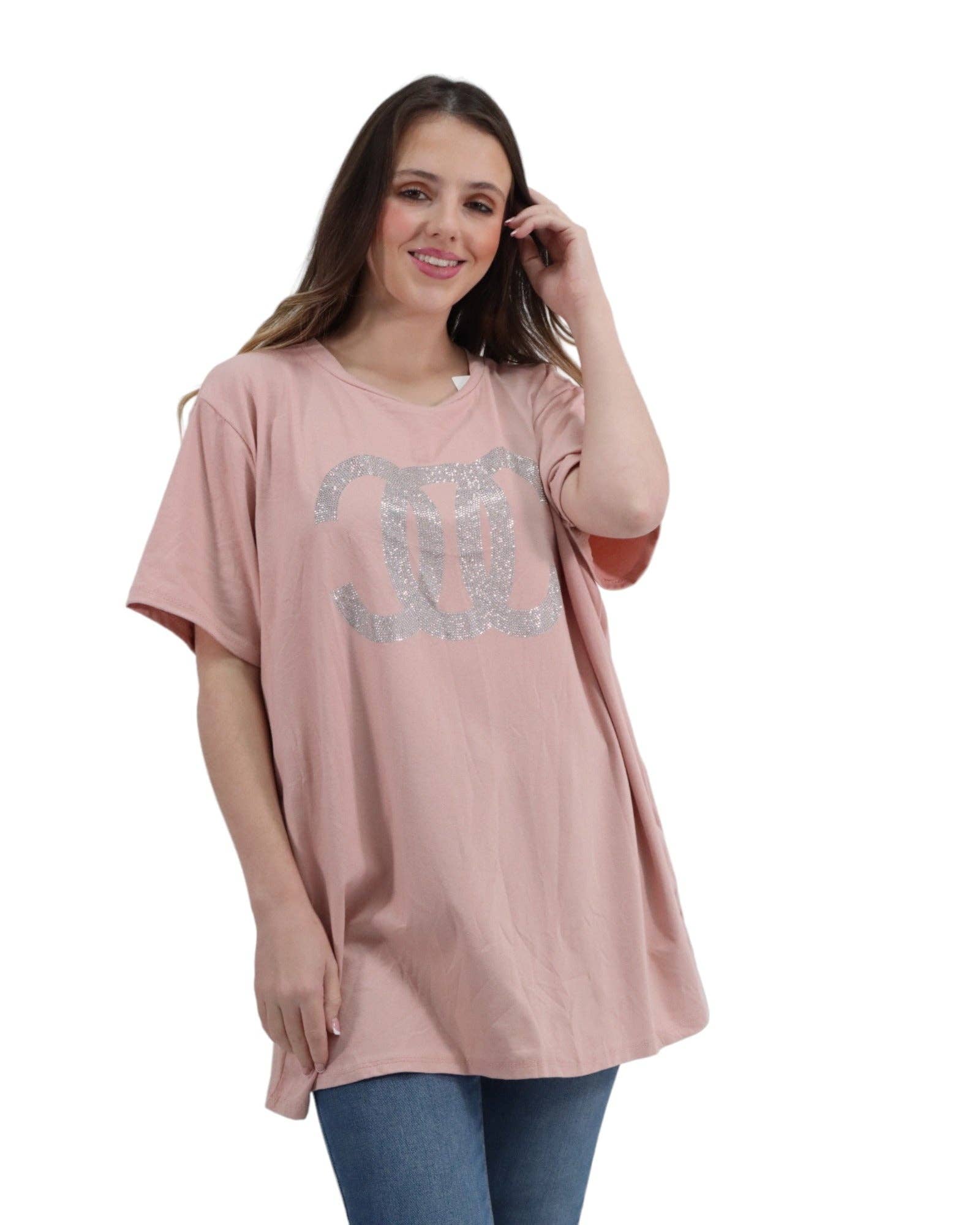 Miss Bold – wholesale Tunic – Women’s – Italian Diamante CC Print T-Shirt30