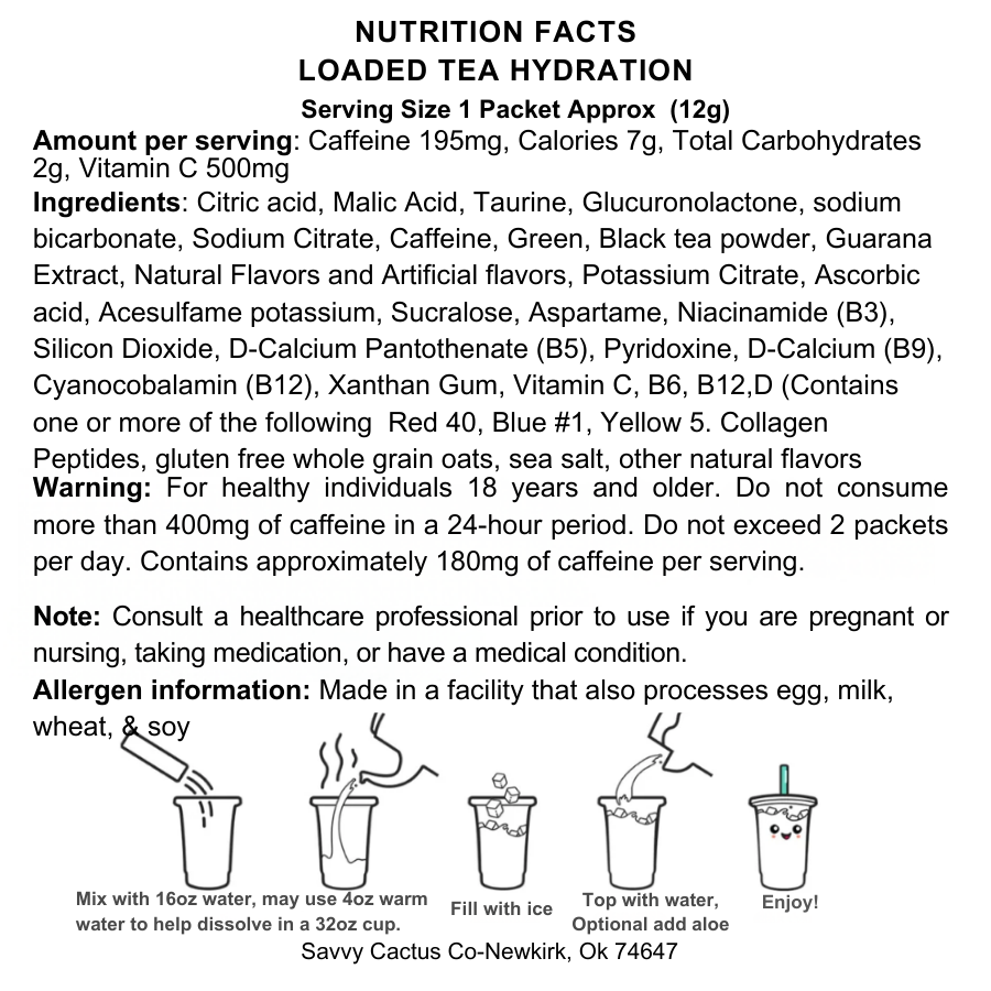 The Savvy Cactus - Wholesale Drink Mix - HYDRATION TEAS3