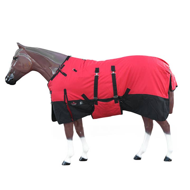 HILASON 1200D Winter Waterproof Poly Horse Blanket Belly Wrap Red | Turnout Blankets for Horses for wholesale by HILASON