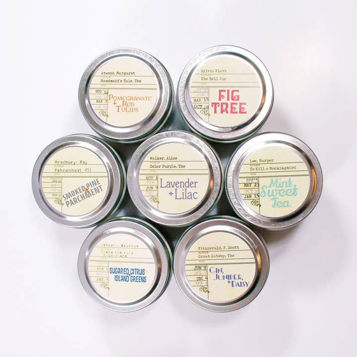 North Ave Candles - Wholesale Travel Candles - Mini Tins / book candles / sub box / bookstore sidelines0