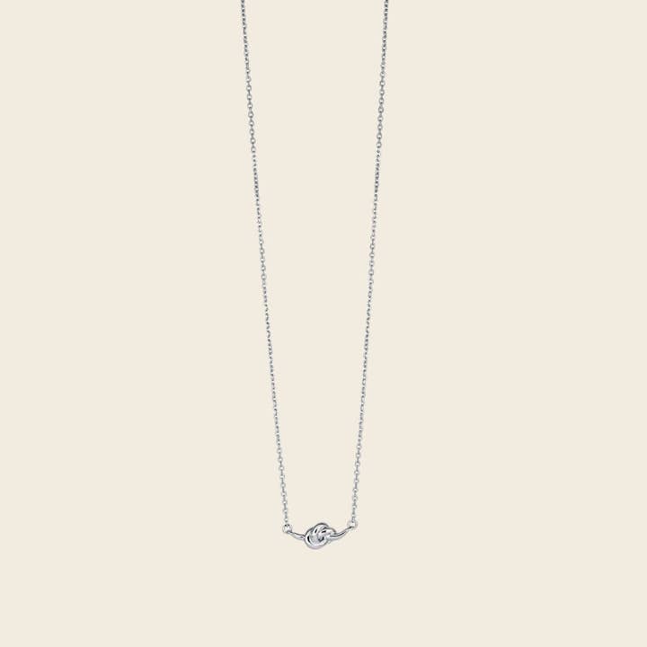 Knot Dainty Chain Necklace Silver for wholesale by Pourquoi