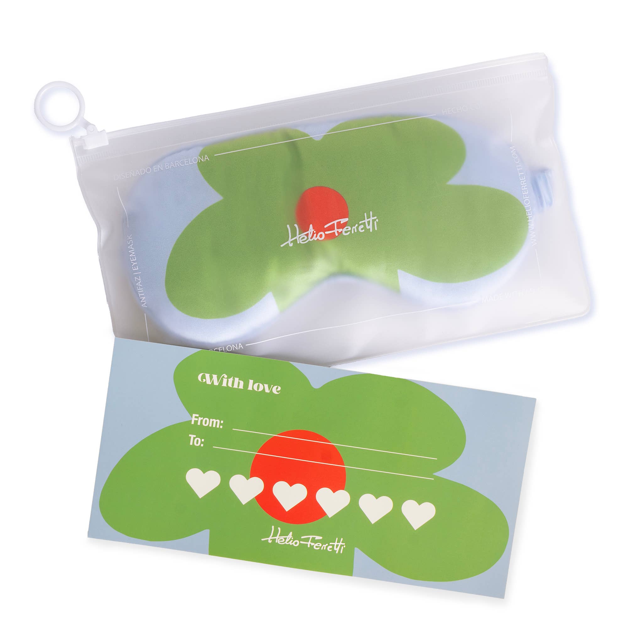 Helio Ferretti – wholesale Sovmask – Sovmask med stort grönt blomstertryck från Helio Ferretti2