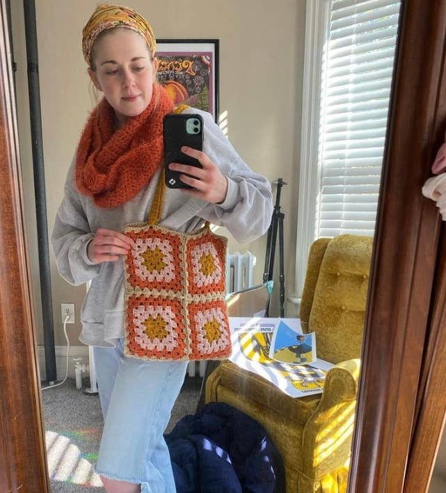 Chroknitcles - Wholesale Tote Bag - Women's - Granny Square Tote Bag7