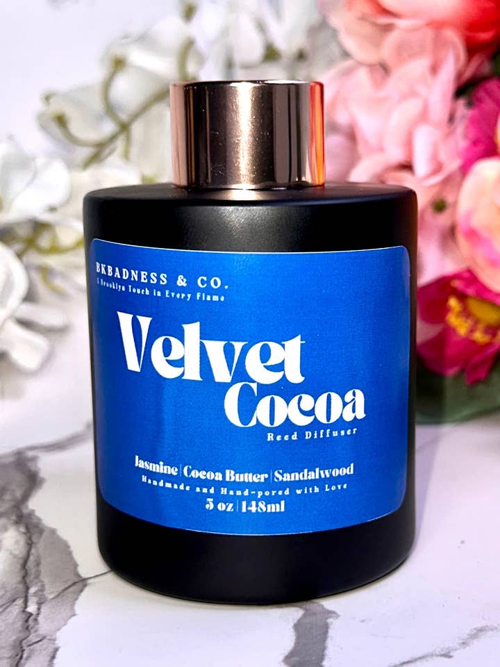 Velvet Cocoa Reed Diffuser for wholesale by Bkbadness & Co.