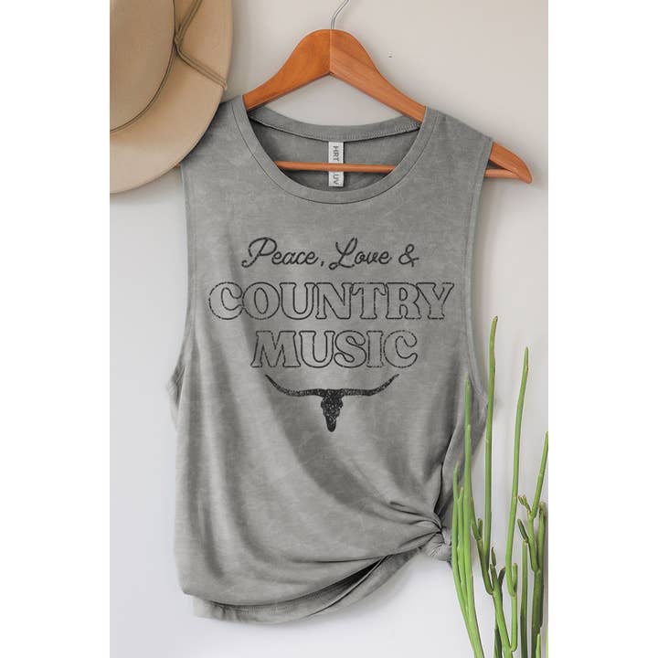 HRTandLUV - Wholesale Tank Top - Women's - COUNTRY MUSIC GRAPHIC TANK TOP