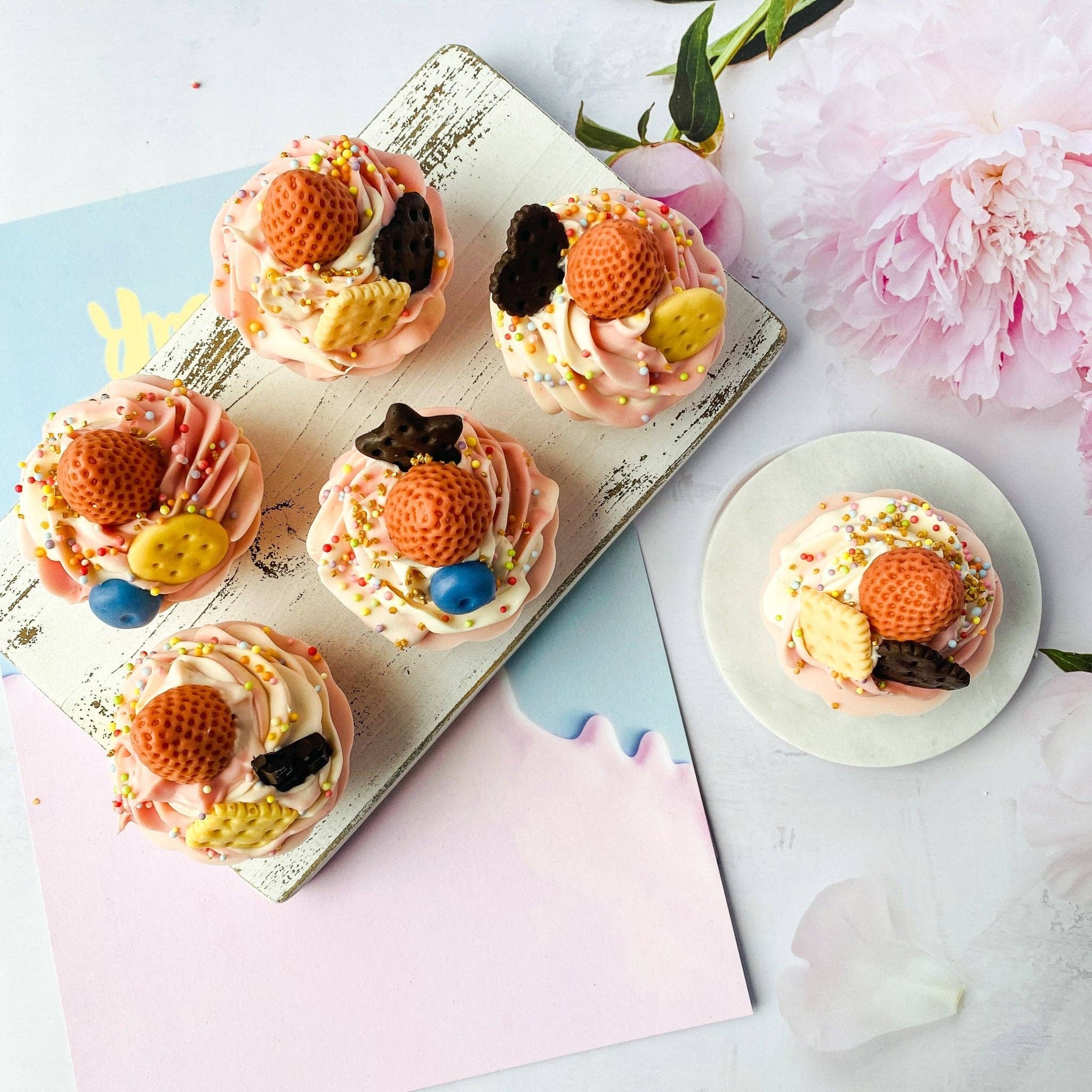 Tammi Home Body & Bath - Wholesale Bar Soap - Handmade Artisan Natural Soap | Cupcake & Smiles | Strawberry Milk Scent5