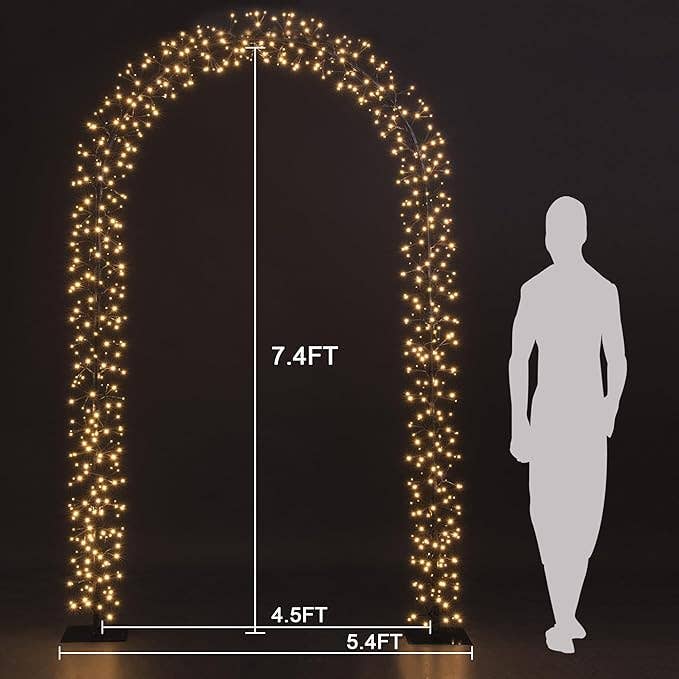 LIGHTSHARE - Wholesale Outdoor Ornament/Decor - Lighted Garden Arbors Bridal Wedding Arch Backdrop Stand Out2