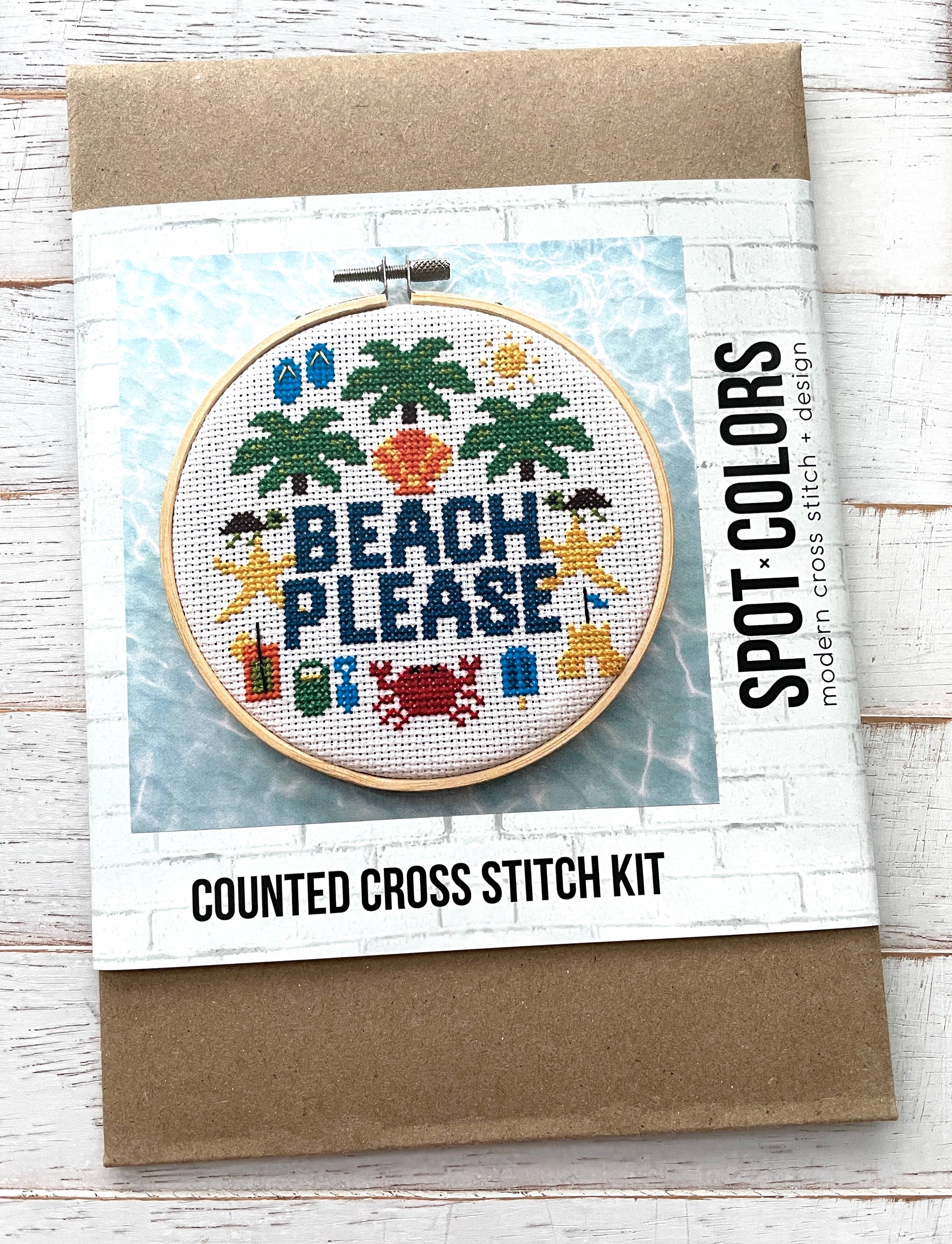 Spot Colors - Wholesale Embroidery/Cross Stitch Supplies - Beach Please  Counted Cross Stitch DIY KIT2
