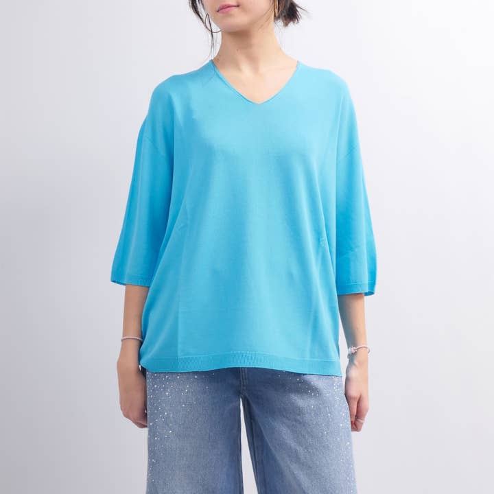 Lightweight V-neck sweater YF3215120 for wholesale by Cecile Wang