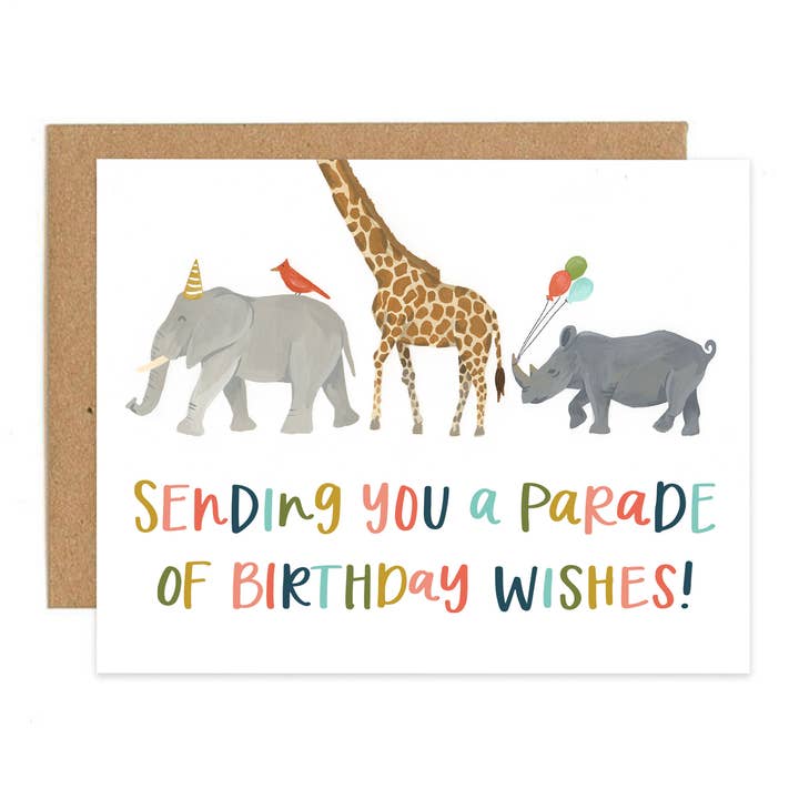 1canoe2 | One Canoe Two Paper Co. - Wholesale Birthday Card - Birthday Parade Greeting Card