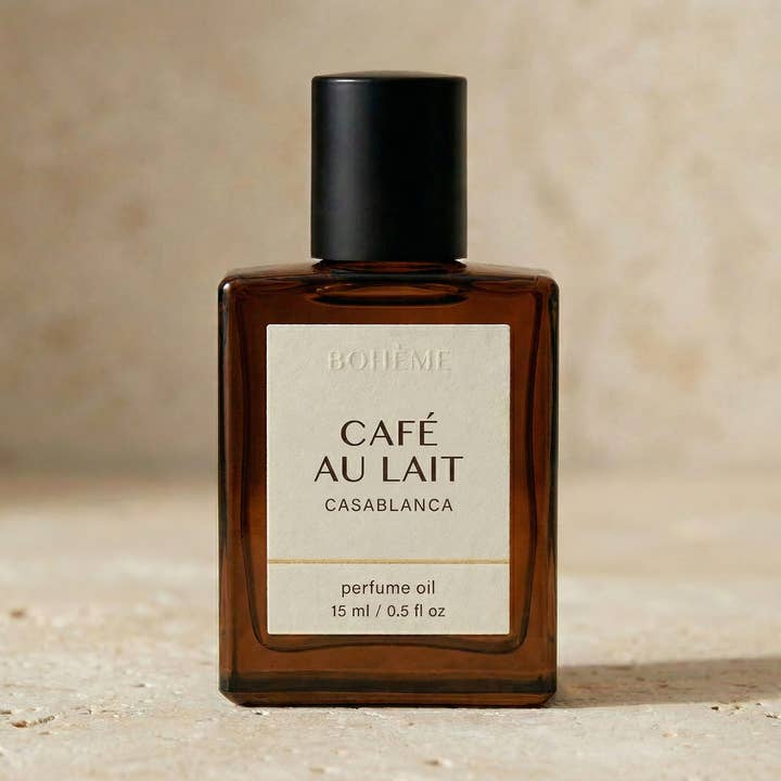 Café au Lait | Huile parfumée Oud Vanille - Casablanca pour la vente par Boheme Fragrances