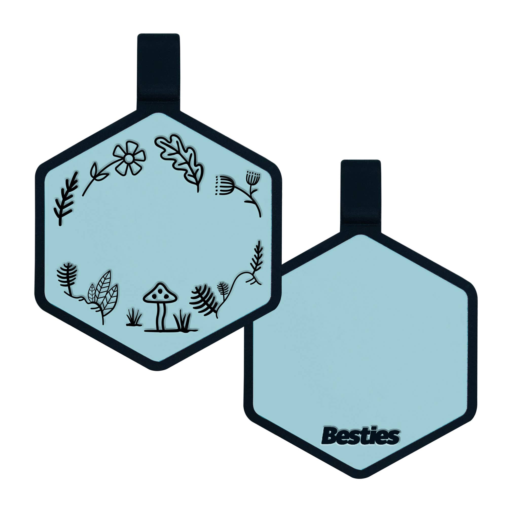 Besties Pets – Großhandel Haustiermarke – Hund – Woodland Silikon-Hundemarke mit Namensgravur1