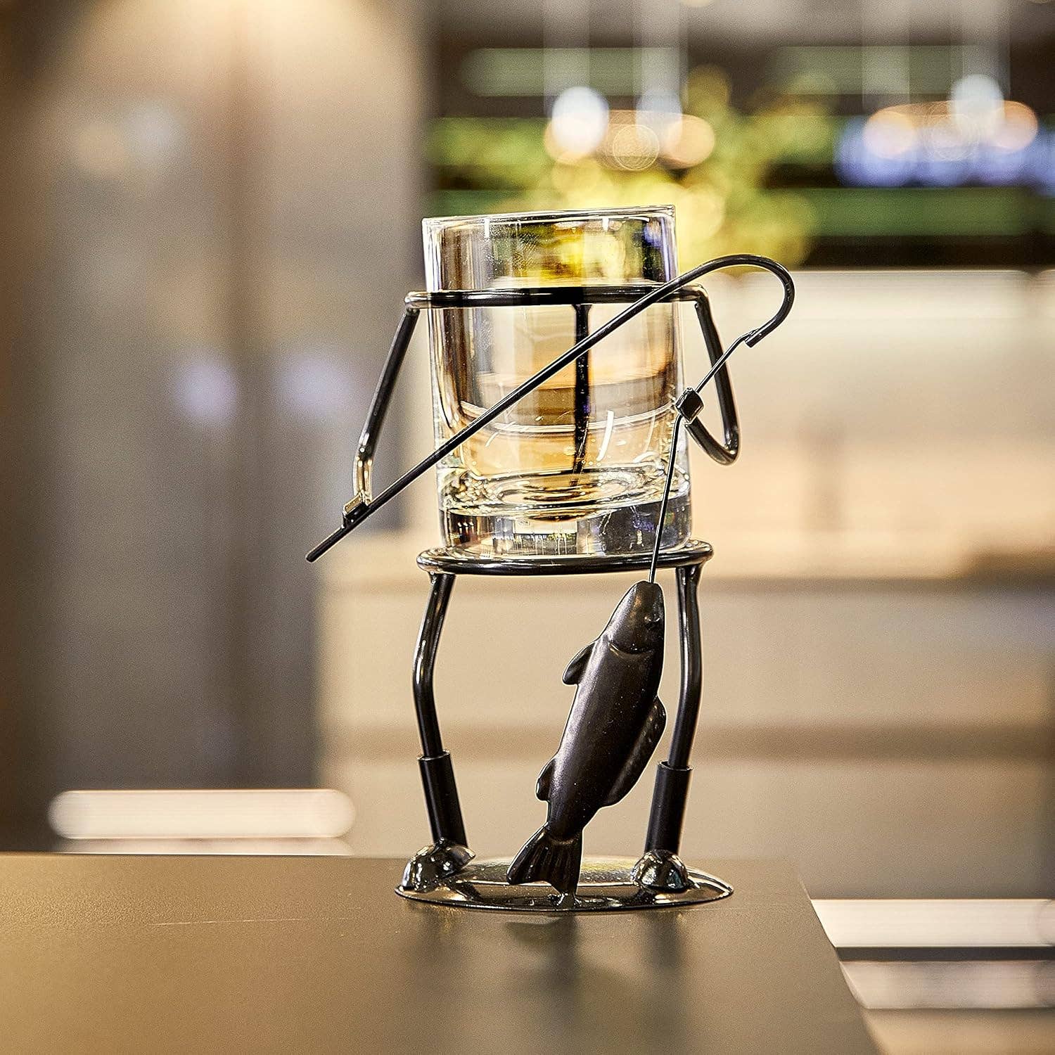 The Wine Savant /  Khen Glassware – Engroshandel Drikkedunke – Metal Fisker Kopholder til Vin-, Whisky- og Vandglas5