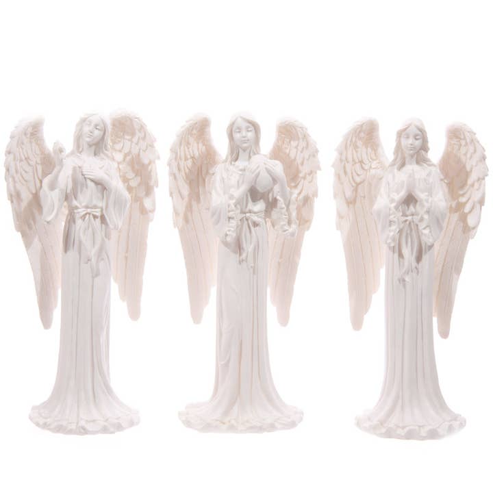 Puckator Ltd - Wholesale Ornament - White Standing Angel Figurine 20cm