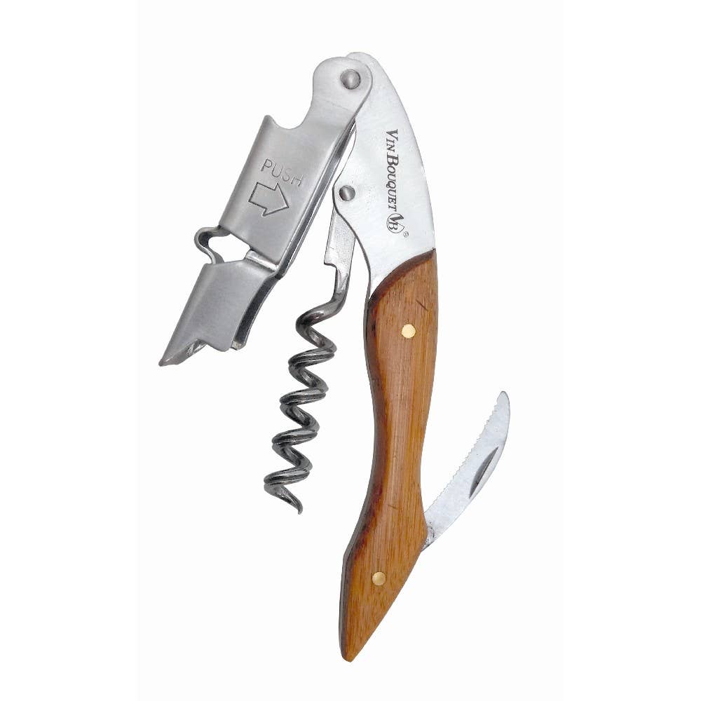 Vin Bouquet (Find It Import & Export Sl) - Venta al por mayor Abrebotellas - Sacacorchos 2 tiempos de bambú2