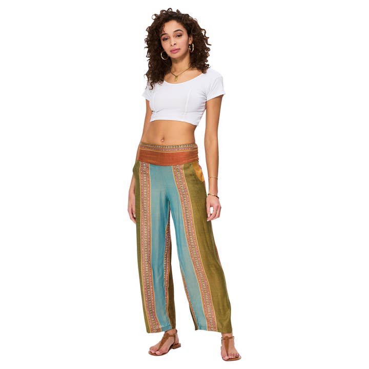 La Mano Boho - Wholesale Pants - Women's - SUMMER LONG PANTS MBPA8501B