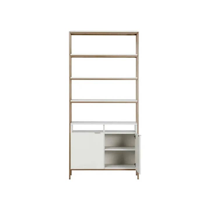 LOOMLAN - Wholesale Bookcase - Ambrose Wooden Iron Modular Bookcase