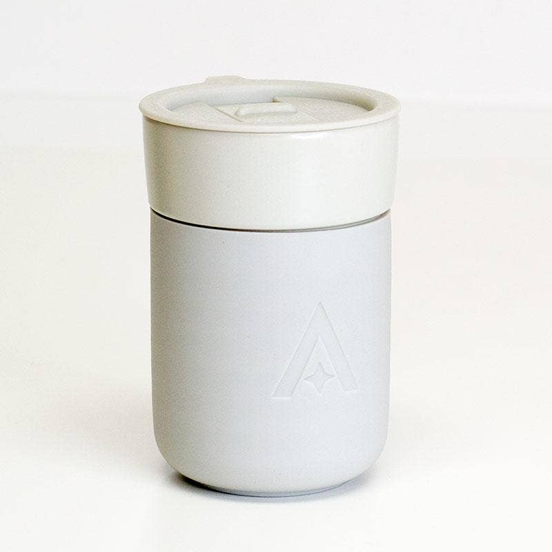 UBERSTAR – wholesale Insulated mug/tumbler – Ceramic Travel Mug with Lid - Natural Stone5