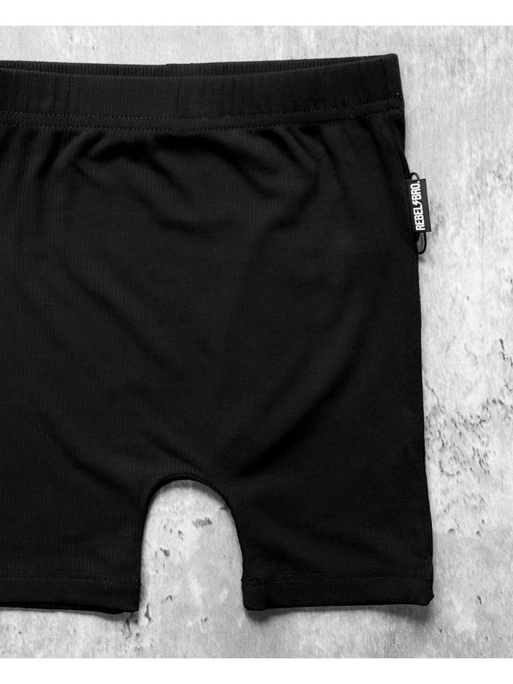 Rebel Bro - Wholesale Shorts - Kids - Bamboo Biker Shorts in Black1